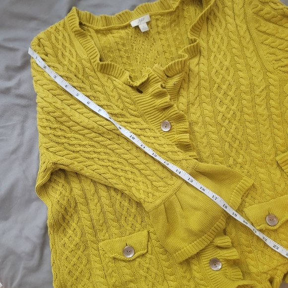 J. Jill Mustard Cardigan Size Large - Picture 10 of 11